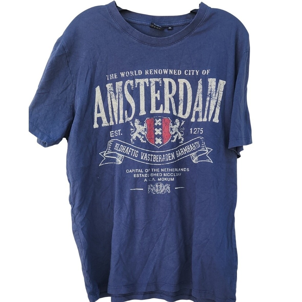 Fox Amstredam Novelty Graphic‎ Logo Euro Tshirt XLarge Cotton Netherlands Soft